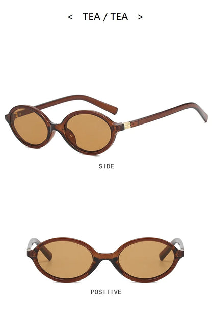 Trendy Small Retro Oval Sunglasses — Vintage Steampunk Round Shades for Women, Fashion UV400 Eyewear