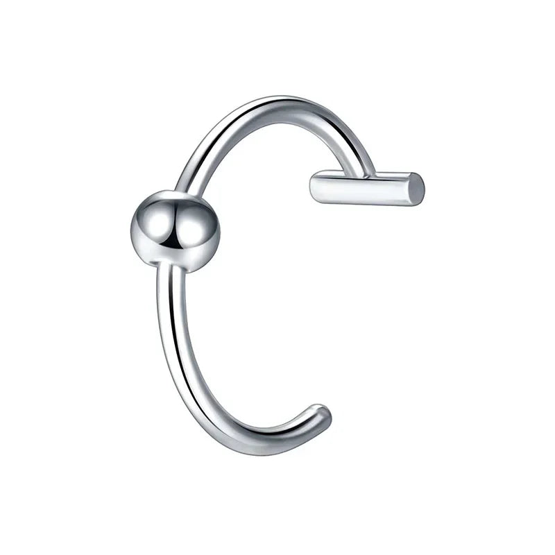 Stainless Steel Fake Nose Ring – Hoop Septum Rings, C-Clip Lip Ring, Non-Pierced Body Jewelry for Women