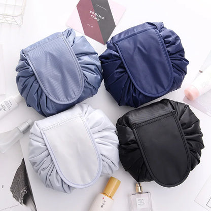 Women’s Drawstring Cosmetic Bag — Portable Waterproof Travel Makeup Organizer & Toiletry Beauty Pouch