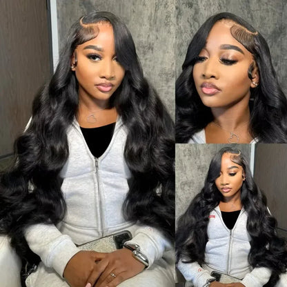 13x4 HD Lace Frontal Wig – 13x6 Lace Front Human Hair Wig for Black Women, 16-36 Inch Body Wave Brazilian Hair Wig