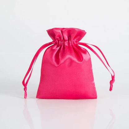 100PCS Silk Satin Jewelry Gift Bags – Drawstring Pouches for Necklace, Bracelet & Earrings, Wedding Party Favor & Christmas Gift Packaging, Custom Logo Ready