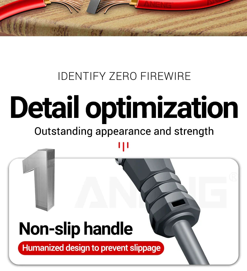 Multifunctional Electrician Test Screwdriver – AC Non-Contact Voltage Tester Pen 70-600V with Red/Green Indicator Lights