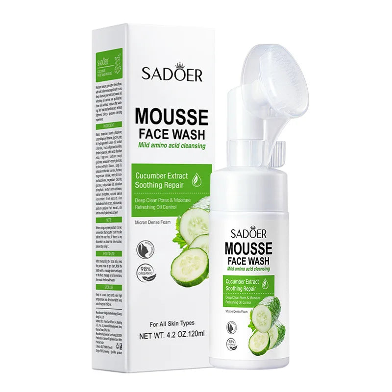 SAODER Fruits Facial Cleanser – Moisturizing & Hydrating Face Wash Foam with Massage for Skincare