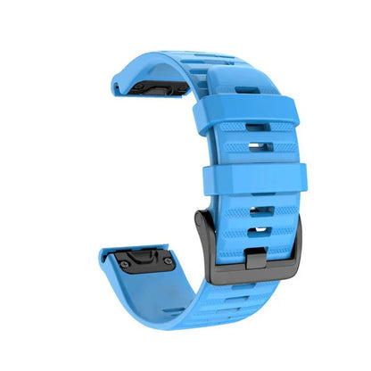 Silicone Quick-Release Watch Bands for Garmin Fenix 3/5/6/7 – 20/22/26mm EasyFit Wrist Strap