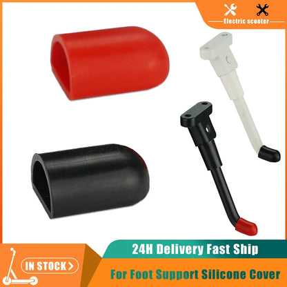 Foot Support Kickstand Silicone Protective Cover for Xiaomi M365, Mi3, Pro, Ninebot Max G30 Electric Scooter - Rubber Case