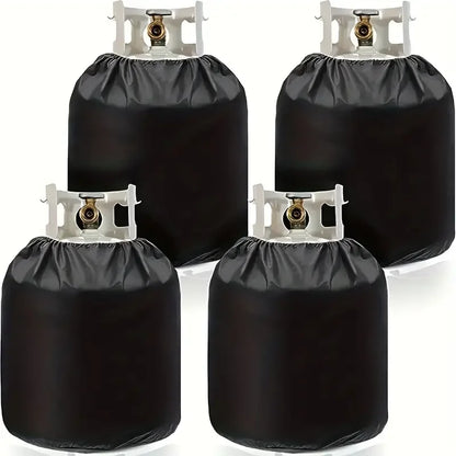 210D Black Oxford Cloth Propane Tank Cover – Protective Camping Gas Stove & Barbecue Kitchen Accessory