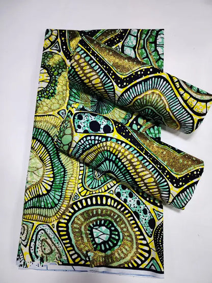 100% Cotton African Wax Print Fabric - High Quality Ankara Fabric 6 Yards
