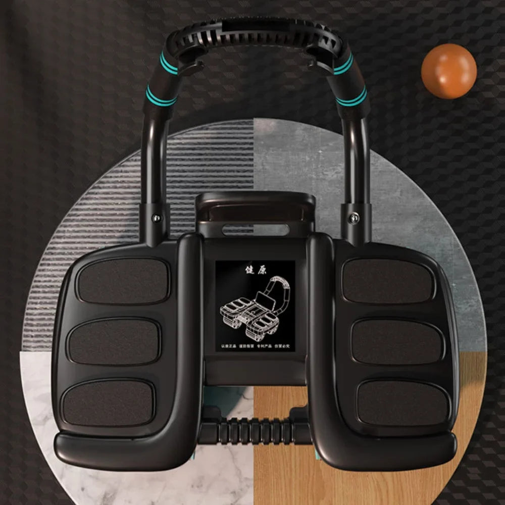 Abdominal Wheel Exerciser – 6 Wheel Slider with Automatic Rebound & Anti-Slip for Home Gym Fitness