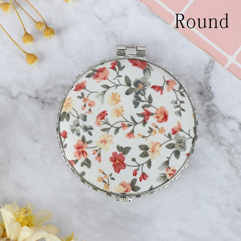 Foldable Mini Square Makeup Mirror - Double-Sided Compact Pocket Vanity Mirror