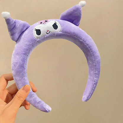 Sanrio Cartoon Hairband – Kuromi, My Melody, Pom Pom Purin & Cinnamoroll Plush Headband, Cute Hair Accessories for Girls Gift