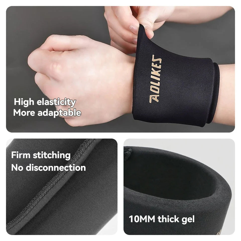 AOLIKES Wrist Ice Pack Wrap – Reusable Cold & Hot Gel Brace for Pain Relief and Injuries