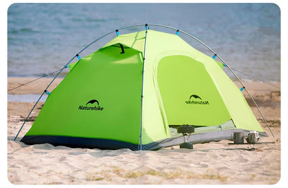 Naturehike 2024 New Camping Tent – Ultralight 2-Person Outdoor Tent, Large Space, Mosquito-Repellent, Quick Set for Beach & Hiking
