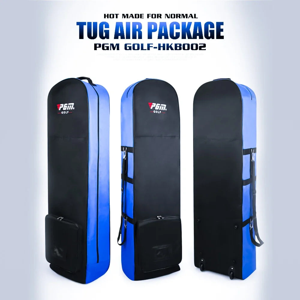 PGM Golf Aviation Bag – Large Capacity Foldable Golf Bag with Silent Wheels for Airplane Travel, HKB002