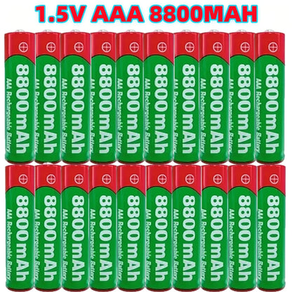 NEW 8800mAh Rechargeable AAA Alkaline Battery – 1.5V for Clocks, Mice, Computers, Toys & More