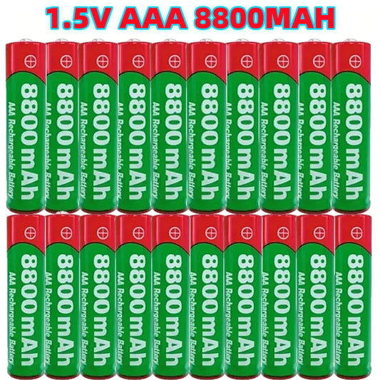 NEW 8800mAh Rechargeable AAA Alkaline Battery – 1.5V for Clocks, Mice, Computers, Toys & More