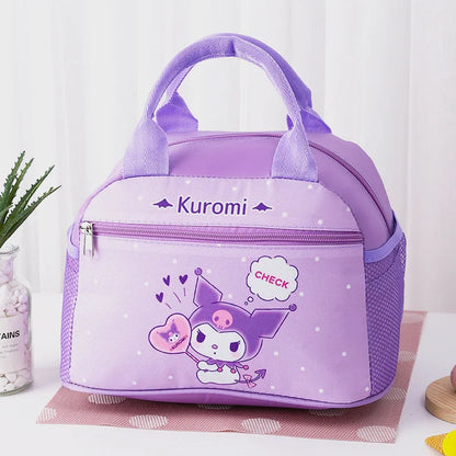 Hello Kitty Sanrio Insulated Lunch Bag - Kuromi & Cinnamoroll Bento Bag with Aluminum Foil Lining, Waterproof Oxford Fabric