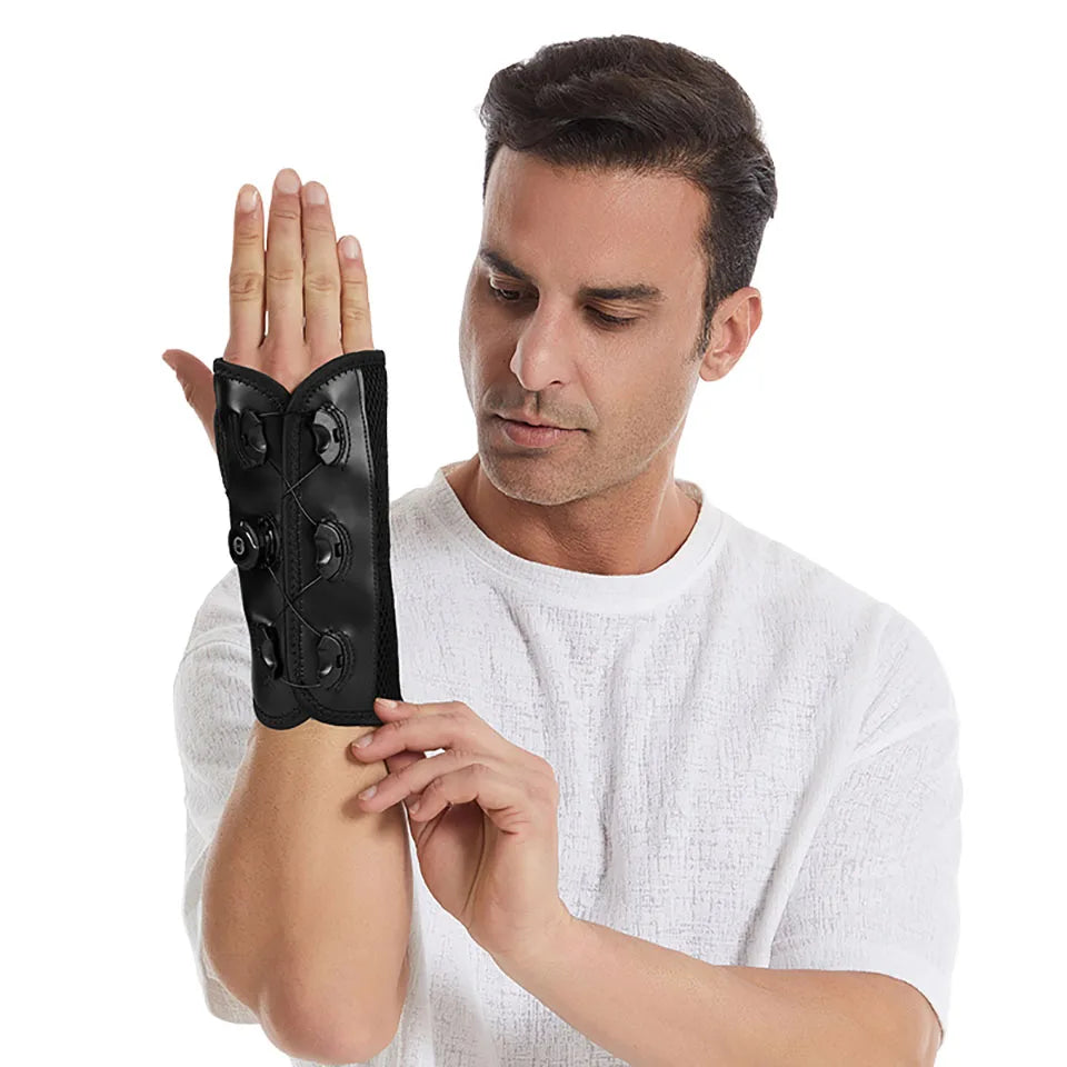 GOBYGO Knob Wrist Guard — Adjustable Tendon Sheath Brace with Removable Steel Plate for Comfort, Fixation & Compression Protection