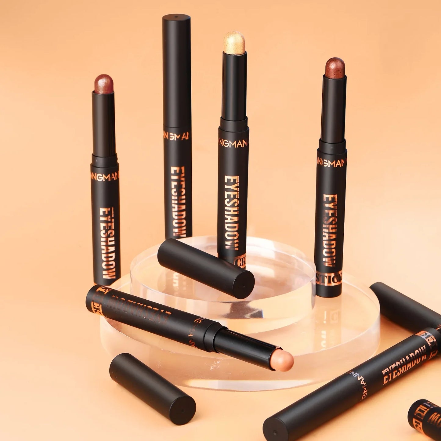 LANGMANNI 16-Color Pearl Waterproof Eyeshadow Stick – Long-Lasting Color & Face Highlight