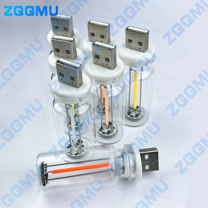 USB Touch Control LED Night Light - Edison Bulb Filament Lamp, Atmosphere Light for Bedroom Decoration