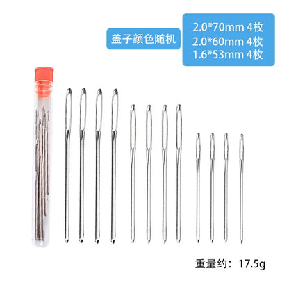 9/12/15/20Pcs Large Eye Blunt Sewing Needles Set in Storage Tube – Cross Stitch, Knitting, Embroidery & Yarn Threading Needles for Crafts and Sewing Projects