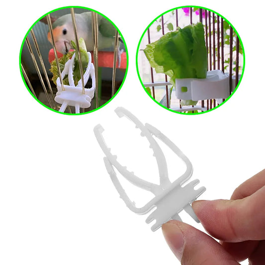 Cute Small Pet Bird Food Holder: Parrot Fruits Vegetables Clip with Cuttlefish Bone Feeder Device - Bird Cage Accessories for Oiseaux