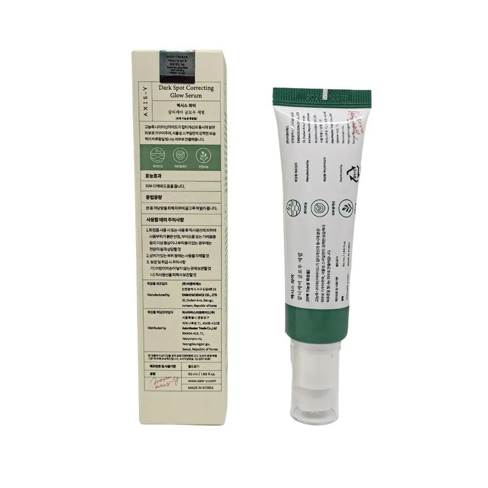 AXIS-Y Dark Spot Correcting Glow Serum 50ml — 5% Niacinamide Korean Skincare for Face Brightening & Spot Removal