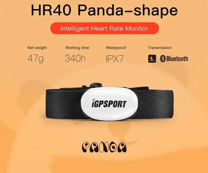 HR40 Dual Frequency ANT+ Bluetooth Heart Rate Monitor Belt – Fitness Running Speedometer for Bike Computer