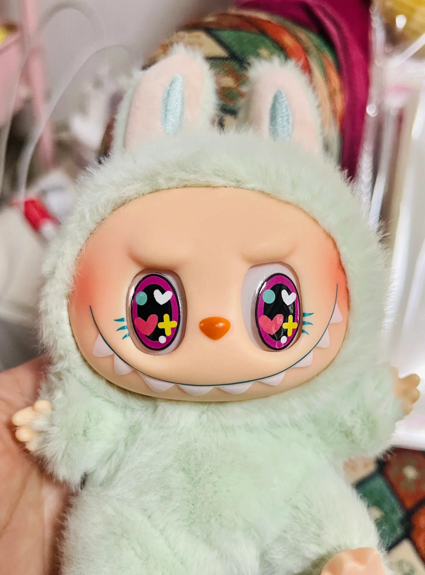 17cm Labubu V1/V2 Custom Eye Stickers Eyelash Vinyl Doll Makeup DIY Tools Accessories