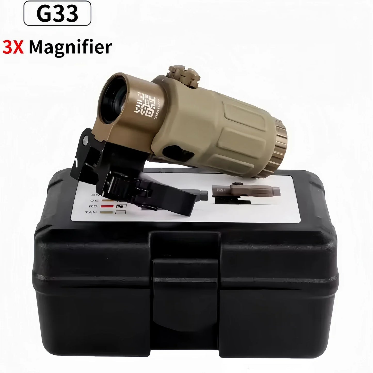 Tactical Magnifier Scope - G33/G43/G45 3X 5X Flip Mount Sight Accessory for Airsoft & Hunting