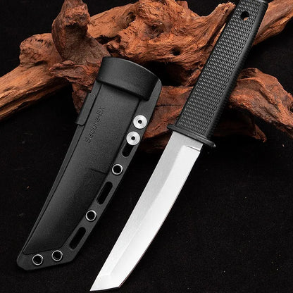 2PC Portable Outdoor EDC Survival Knife Set - Multi-Functional Stainless Steel Fruit and Table Knife with Sheath