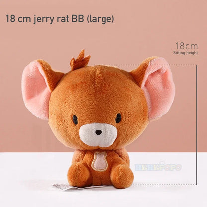 18cm Tuffy Doll — Original Tom & Jerry Plush Toy, Cute Tom Cat & Tefie Mouse Cartoon Pillow Doll