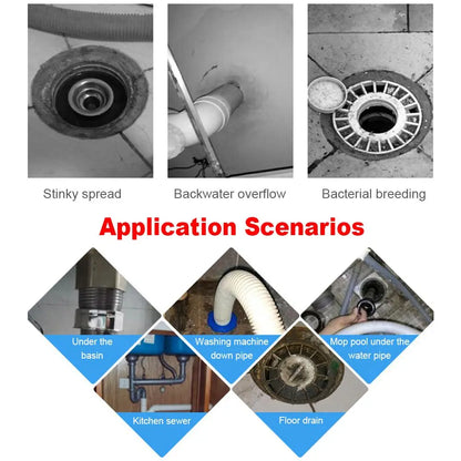 Household Sewer Pipe Seal Ring - Anti-Odor Telescopic Washing Machine Floor Drain Plug Connector - Kitchen Bathroom Pipe Accessories