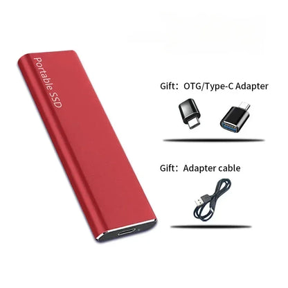 Portable SSD 1TB/2TB – High-Speed External Solid State Drive with USB 3.1/Type-C for Laptop, Phone, Mac, Windows