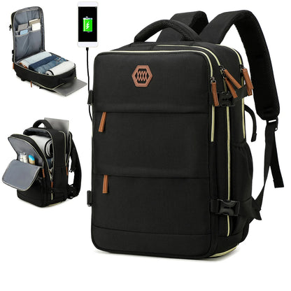 Travel Backpack with 15.6-Inch Laptop Compartment - Waterproof Design and Shoe Storage, Unisex Backpack