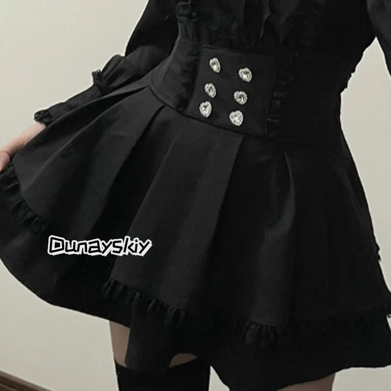 Jirai Kei Lolita Blouse Top — Y2K Sweet Japanese Style Long Shirt with Bow for Women, S-XL, 3 Colors