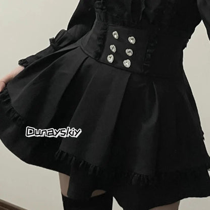 Jirai Kei Lolita Blouse Top — Y2K Sweet Japanese Style Long Shirt with Bow for Women, S-XL, 3 Colors