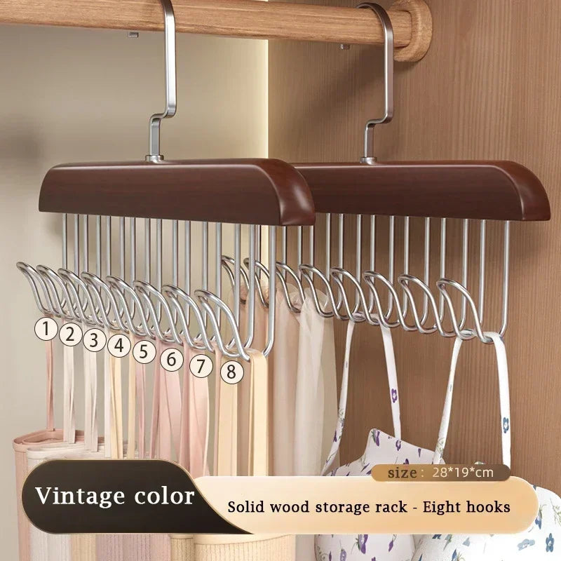 Wooden Belt Rack – Women’s & Men’s Clothes Storage Hanger for Belts, Scarves, Ties, and Wardrobe Organizer
