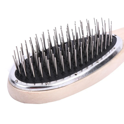 Professional Anti-Static Steel Comb Brush for Wig & Hair Extensions - Tangle-Free Training Tool