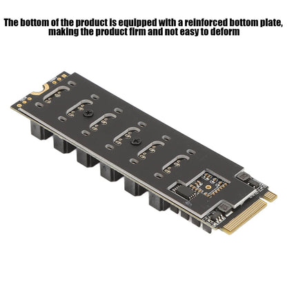 M.2 to SATA 3.0 Adapter Card — 6Gbps High-Speed ASM1166 PCIe to SATA Expansion Card with Smart Indicator