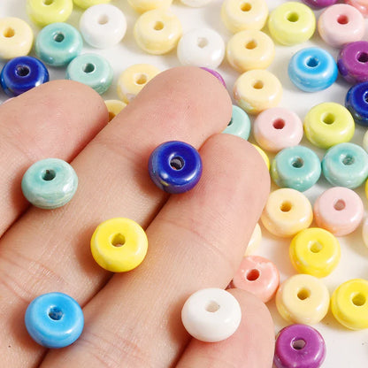10/20/30PCS Colorful Ceramic Animal Beads – 2mm Hole Clownfish, Turtle, Star & Conch Shell for DIY Jewelry, Bracelets & Crafts