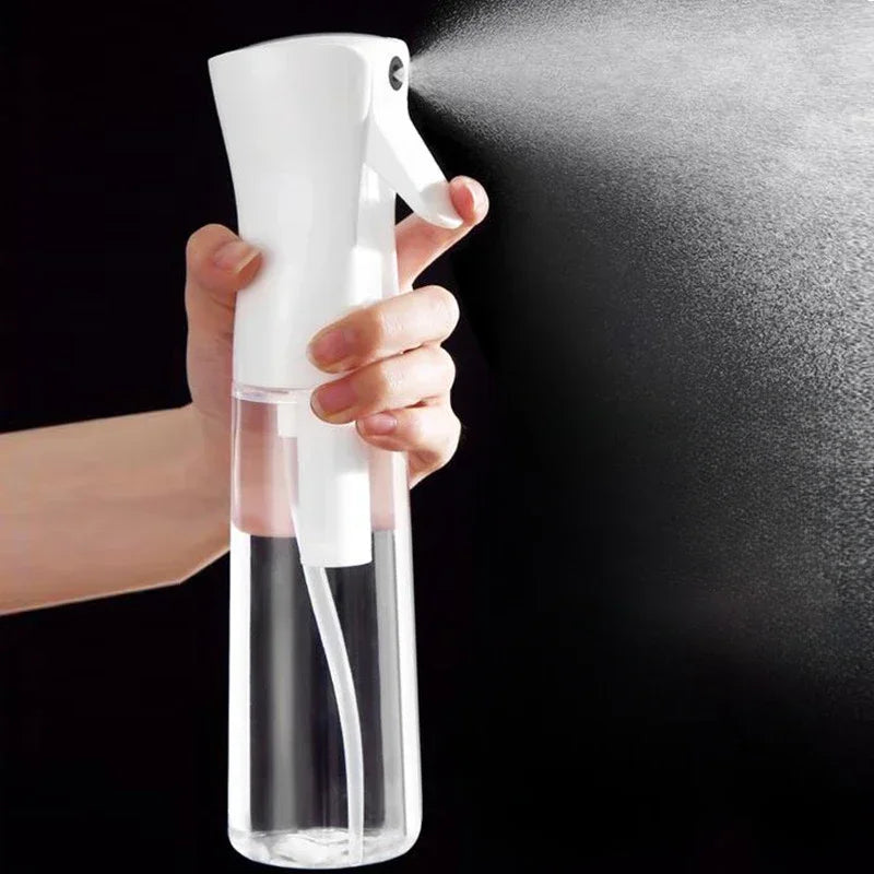 Refillable Hair Spray Bottle – 200/300/500ml Continuous Mist Water Sprayer for Salon & Home Hair Care