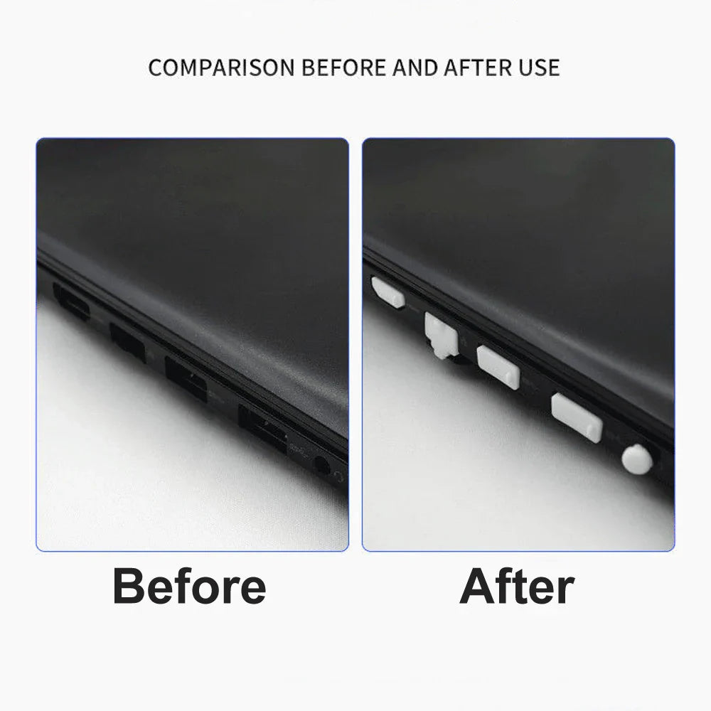 Colorful Silicone Anti-Dust Plugs - Universal Notebook & Laptop Dustproof Stoppers, USB & Computer Interface Waterproof Covers