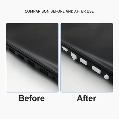 Colorful Silicone Anti-Dust Plugs - Universal Notebook & Laptop Dustproof Stoppers, USB & Computer Interface Waterproof Covers