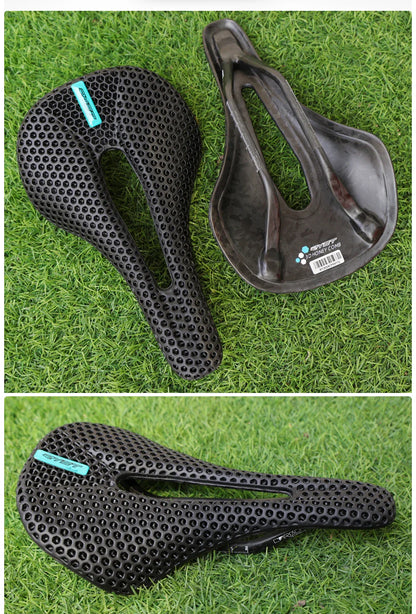 RYET 3D Printed Carbon Bike Saddle — 140/143mm Lightweight Road & MTB Cycling Seat with EVA Cushion