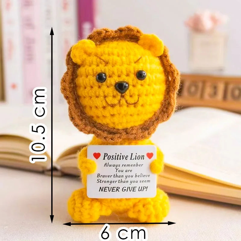 Positive Energy Crochet Doll — Handmade Knitted Plush Potato, Plant, Avocado, Bee & Animal Pocket Hug Emotional Support Gift