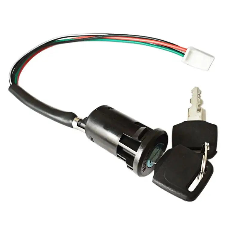ATV Ignition Switch Key with Wire & Lock — Compatible with 50cc-250cc Quad & Dirt Bikes