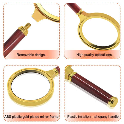 10X Handheld Magnifying Glass with Wooden Handle – 60/70mm Reading Loupe for Home, Learning & Fault Finding Inspection