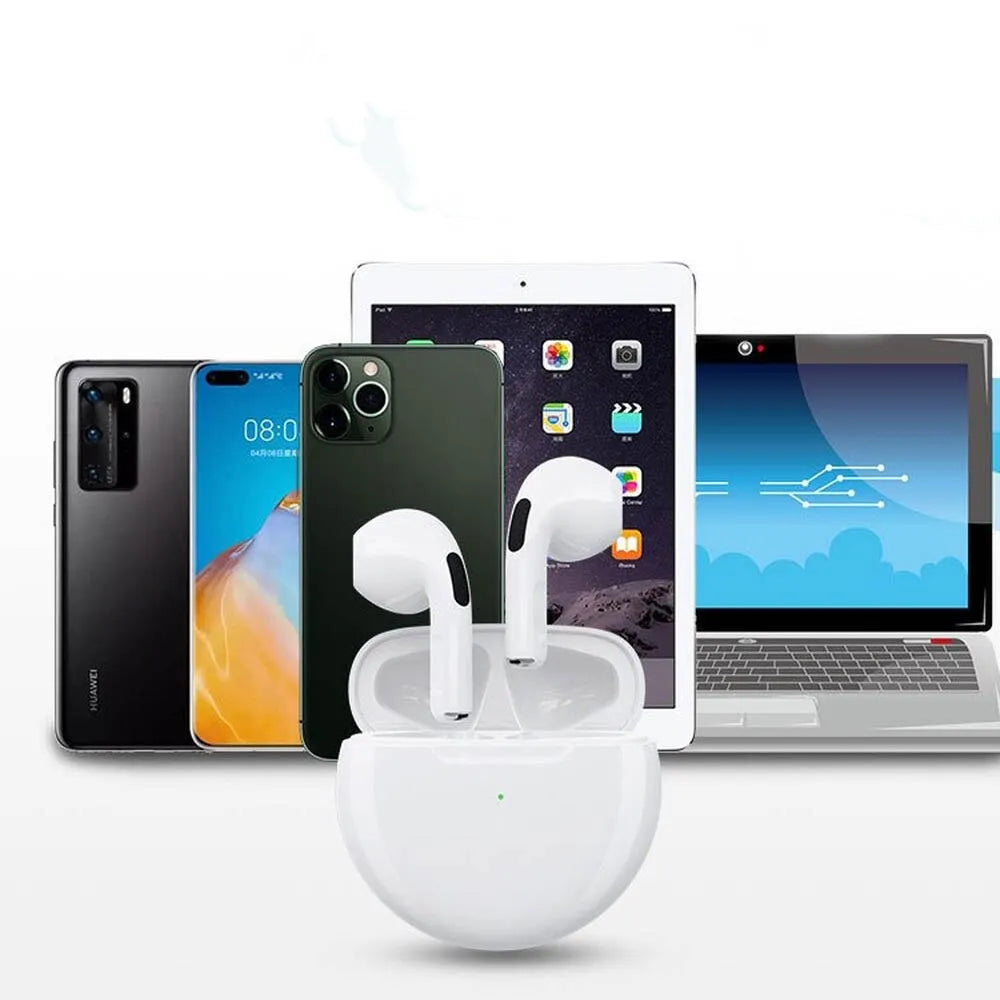 Original Pro 6 TWS Wireless Bluetooth Earphones: Mini Stereo Sport Headset for Xiaomi Android - Earbuds Headphones