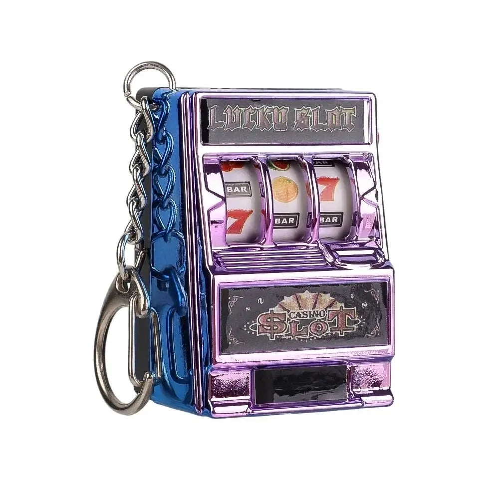 Mini Slot Machine Keychain – Creative Arcade Lucky Jackpot Toy for Fun & Stress Relief