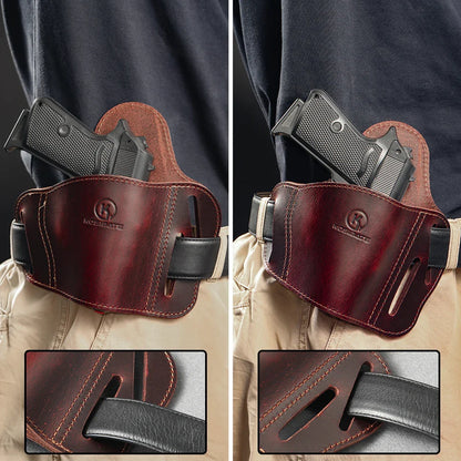 KOSIBATE Genuine Leather OWB Belt Holster for 1911 – Durable Outdoor Hunting Gun Holster